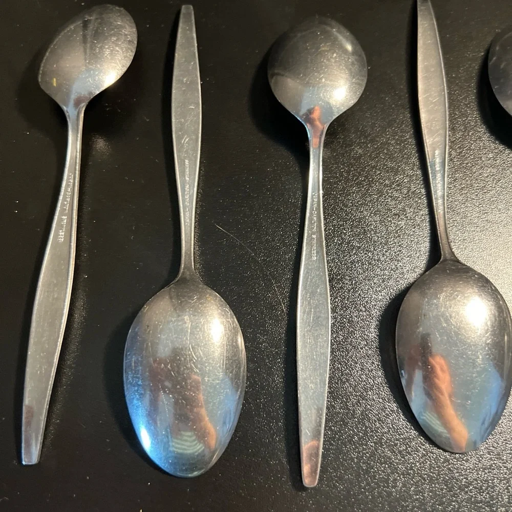 Carlton Stainless Woodcrest Flatware Japan Lot Of‎ 11 Soup Spoons